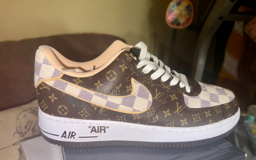 Men’s Custom Louis Vuitton x Nike Air Force 1 Style – Size 10